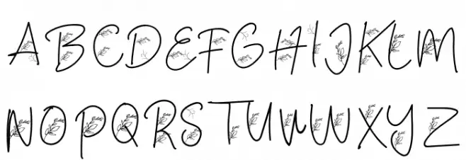 Creative Leaves フォント 大文字