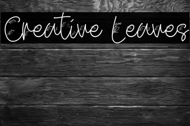 Creative Leaves フォント examples