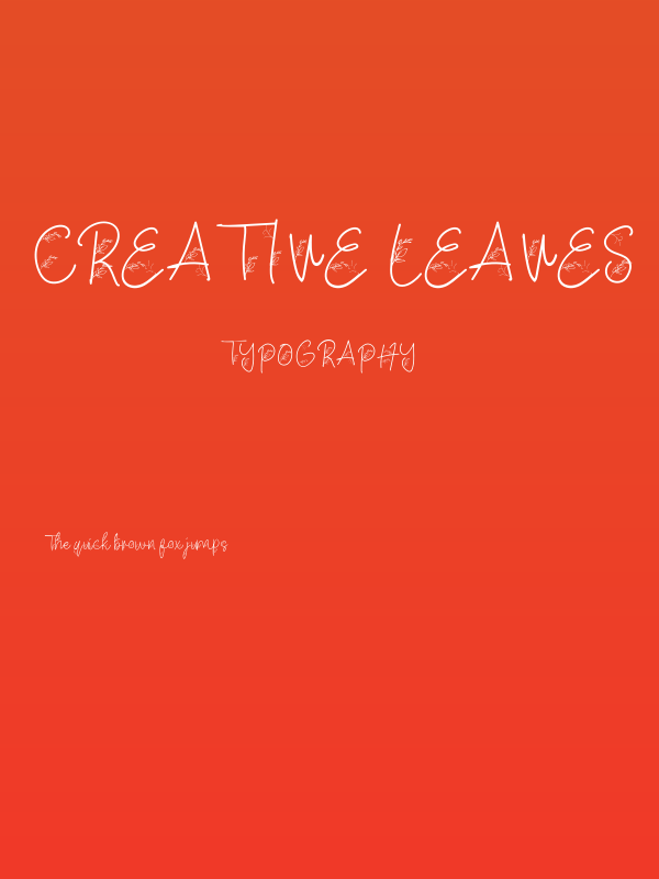 Creative Leaves Poster