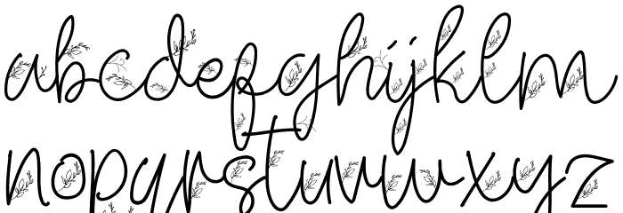 Creative Leaves Font LOWERCASE