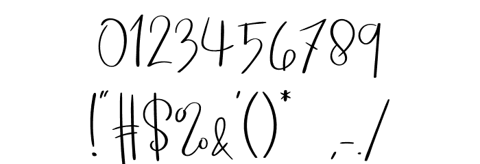 Creative Signature Font OTHER CHARS
