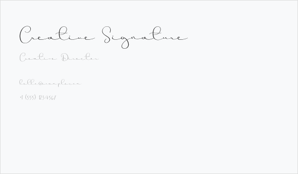 Creative Signature Business Card