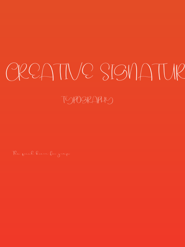 Creative Signature Poster