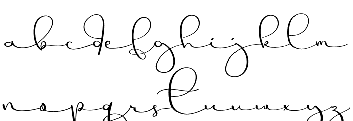 Creative Signature Font LOWERCASE