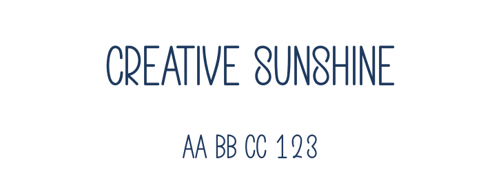 Creative Sunshine Font Preview