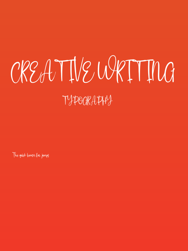 Creative Writing Poster