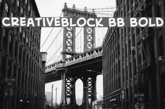 CreativeBlock BB Bold Fonte examples
