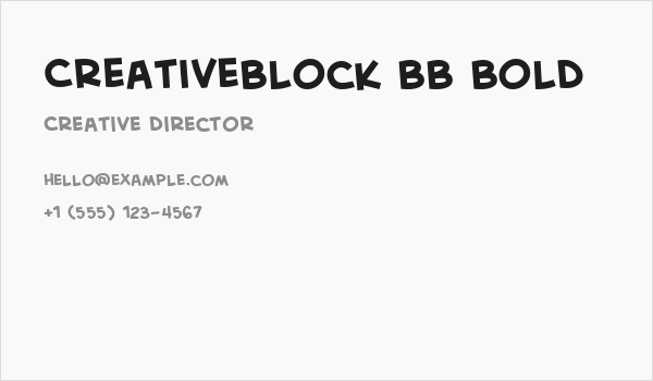 CreativeBlock BB Bold Business Card