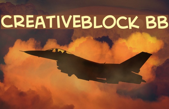 CreativeBlock BB Font examples