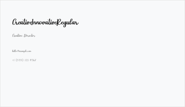 CreativeInnovativeRegular Business Card
