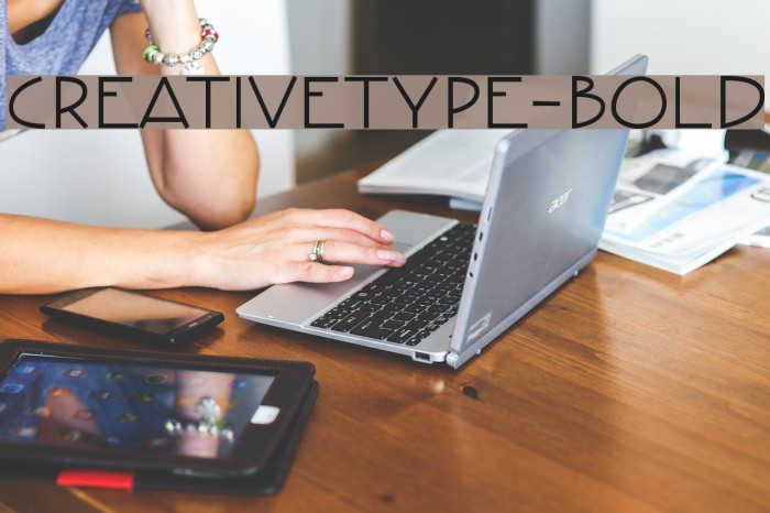 CreativeType-Bold Font examples