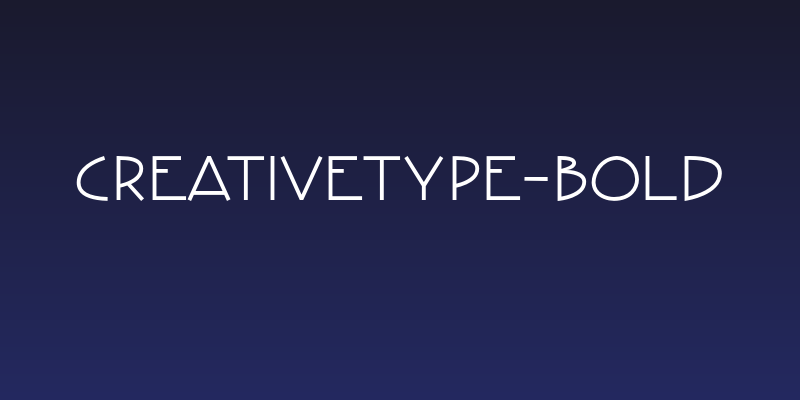 CreativeType-Bold Social Header