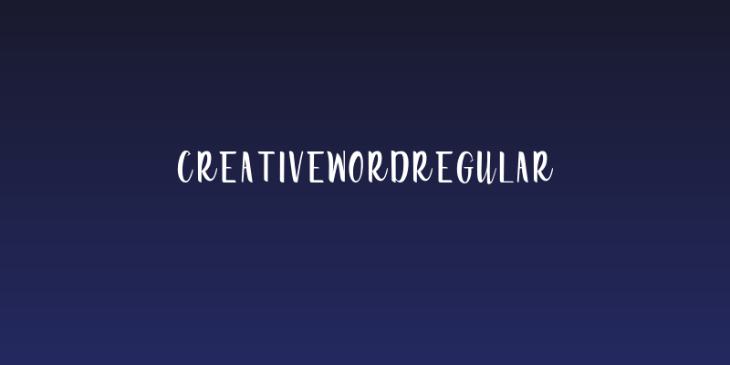 CreativeWordRegular Social Header