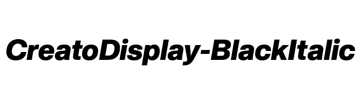 CreatoDisplay-BlackItalic  नि: शुल्क फ़ॉन्ट्स डाउनलोड