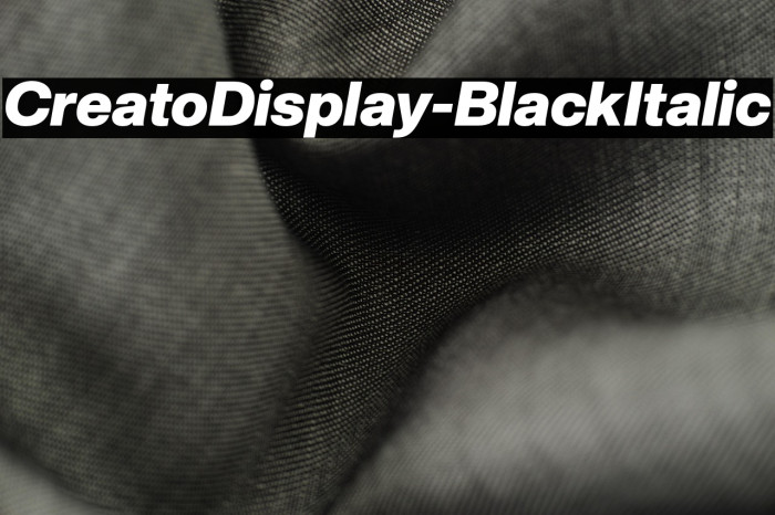 CreatoDisplay-BlackItalic Example 1