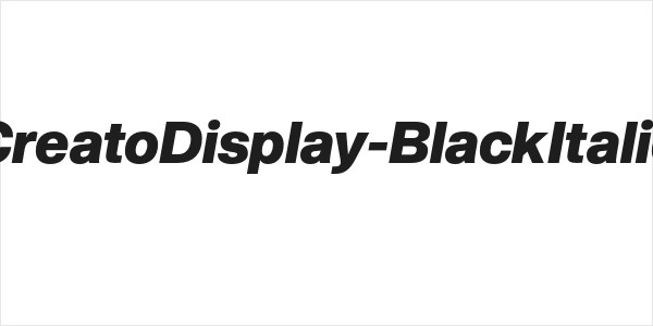 CreatoDisplay-BlackItalic Logo