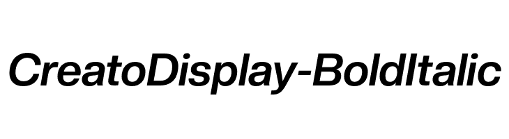 CreatoDisplay-BoldItalic  font caratteri gratis