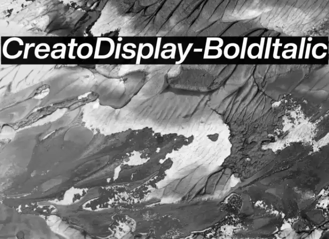 CreatoDisplay-BoldItalic Font examples