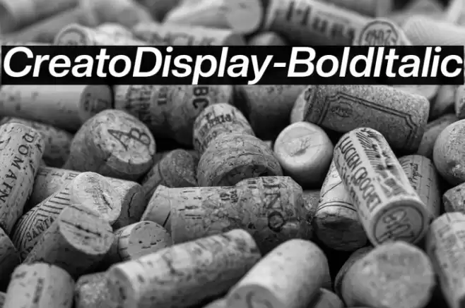 CreatoDisplay-BoldItalic Font examples