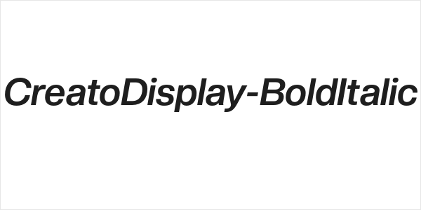 CreatoDisplay-BoldItalic Logo