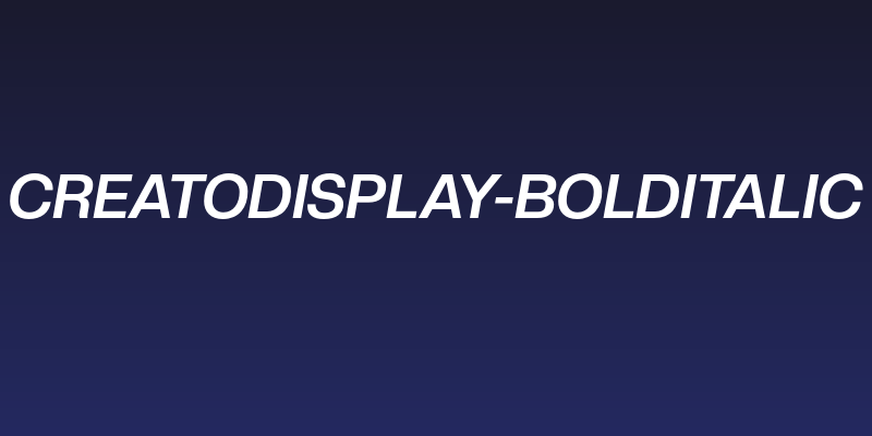 CreatoDisplay-BoldItalic Social Header