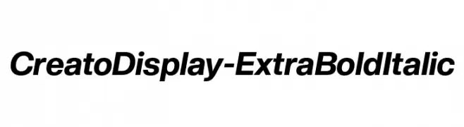 CreatoDisplay-ExtraBoldItalic  baixar fontes gratis
