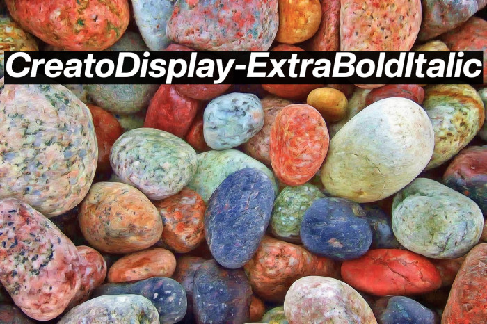 CreatoDisplay-ExtraBoldItalic Example 1