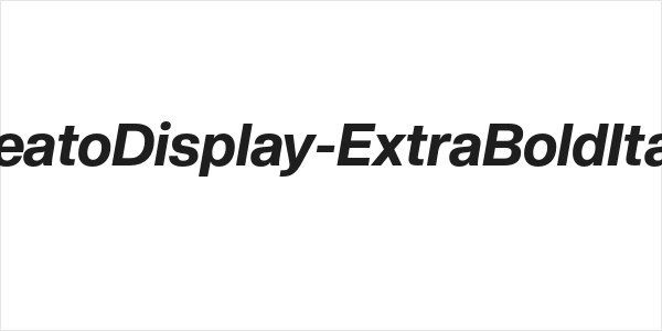 CreatoDisplay-ExtraBoldItalic Logo