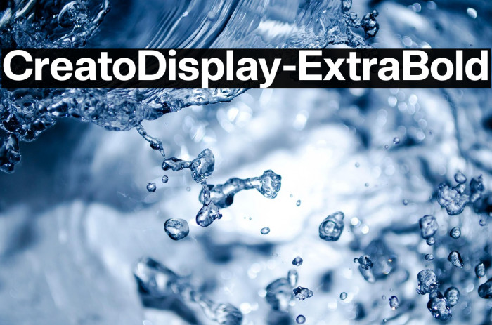 CreatoDisplay-ExtraBold Example 1