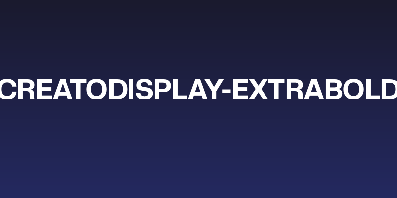 CreatoDisplay-ExtraBold Social Header