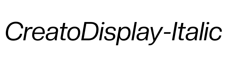 CreatoDisplay-Italic  Frei Schriftart Herunterladen