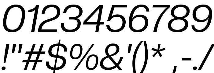CreatoDisplay-Italic Font OTHER CHARS