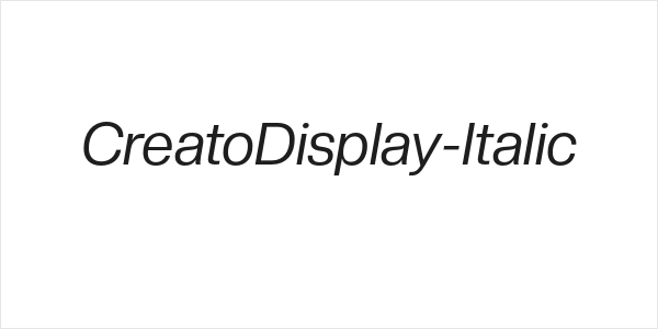CreatoDisplay-Italic Logo