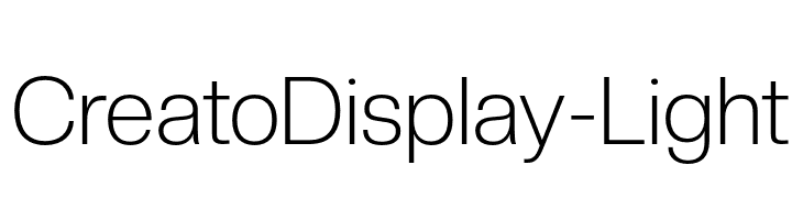 CreatoDisplay-Light  Скачать бесплатные шрифты