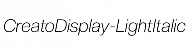 CreatoDisplay-LightItalic  baixar fontes gratis