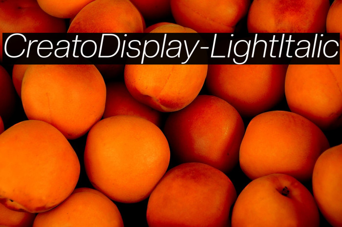 CreatoDisplay-LightItalic Example 1