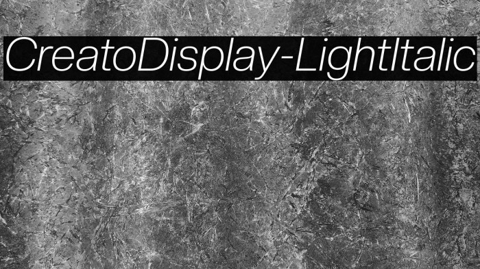 CreatoDisplay-LightItalic Example 3