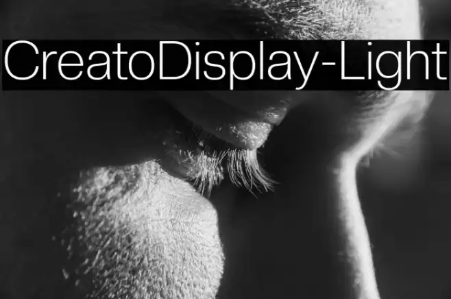 CreatoDisplay-Light Font examples