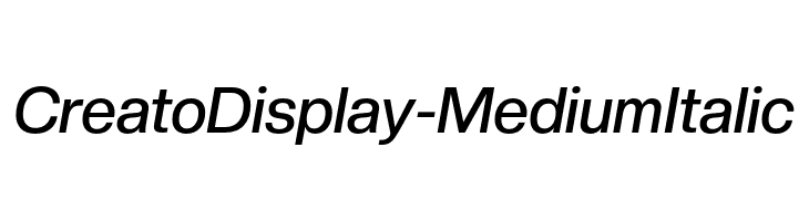 CreatoDisplay-MediumItalic  Descarca Fonturi Gratis