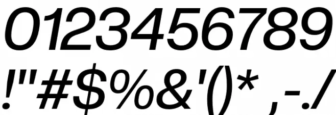 CreatoDisplay-MediumItalic Font OTHER CHARS