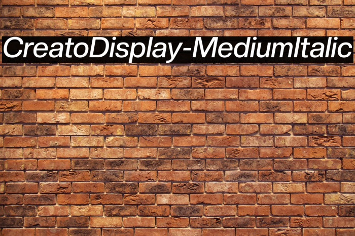 CreatoDisplay-MediumItalic Example 3