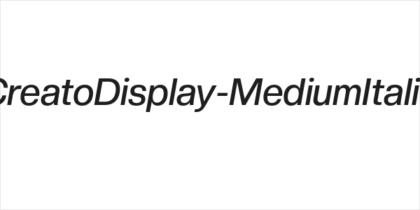 CreatoDisplay-MediumItalic Logo