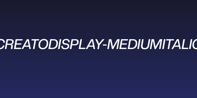 CreatoDisplay-MediumItalic Social Header