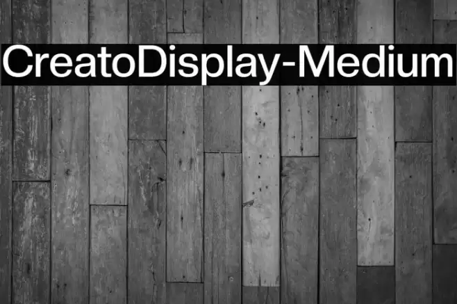 CreatoDisplay-Medium Font examples