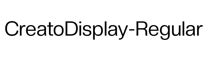 CreatoDisplay-Regular  नि: शुल्क फ़ॉन्ट्स डाउनलोड