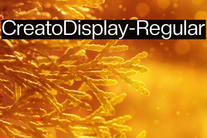 CreatoDisplay-Regular Example 1