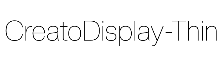 CreatoDisplay-Thin  नि: शुल्क फ़ॉन्ट्स डाउनलोड