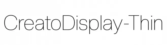 CreatoDisplay-Thin  Fuentes Gratis Descargar