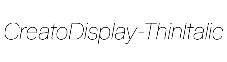 CreatoDisplay-ThinItalic  Fuentes Gratis Descargar