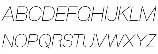 CreatoDisplay-ThinItalic Schriftart Groß